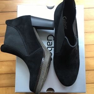 Gabor Black Heeled Bootie